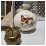 Vintage Cannon Wall Clock Brass Apple Trinket Dish Vase Figurines Decor Collectible Lot