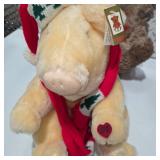 Vintage Christmas Plush Teddy Bear Lot Holiday Stuffed Animals Winter Decor Penguin Sweater Bear