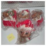 Vintage Christmas Troll Dolls Lot Santa Outfit Russ Berrie Style Holiday Trolls Sealed New