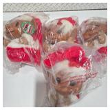 Vintage Christmas Troll Dolls Lot Santa Outfit Russ Berrie Style Holiday Trolls Sealed New