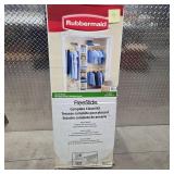 Rubbermaid FreeSlide Closet Organizer Kit Complete Adjustable Storage System New Box