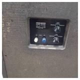 Vintage Wood Cabinet Stereo Speakers Pair Lattice Grille Home Audio Bookshelf Speakers