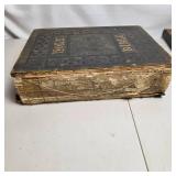 Antique Holy Bible Vintage Framed Landscape Art Chocolate Cookbooks Hershey Dessert Lot