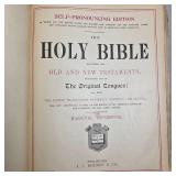 Antique Holy Bible Vintage Framed Landscape Art Chocolate Cookbooks Hershey Dessert Lot