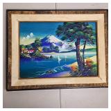 Antique Holy Bible Vintage Framed Landscape Art Chocolate Cookbooks Hershey Dessert Lot