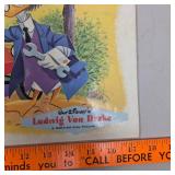 Vintage Walt Disney Ludwig Von Drake Mickey Minnie Pluto Cartoon Wall Art Print Decor