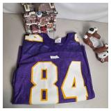 Minnesota Vikings #84 Purple Football Jersey Adult Size XL NFL Style Sewn Numbers