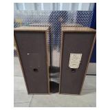 Vintage Mitsubishi SS-5000 Floor Standing Speakers Pair 3-Way Audio System