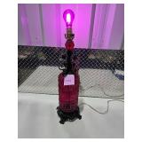 Vintage Ruby Red Glass Table Lamp Gothic Ornate Base Accent Lighting Works