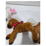 Christmas Plush Lot Rudolph Reindeer Unicorn Owl Horse Monkey Stuffed Animals Bundle