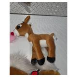 Christmas Plush Lot Rudolph Reindeer Unicorn Owl Horse Monkey Stuffed Animals Bundle