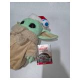 Star Wars Grogu Baby Yoda Christmas Plush w Santa Hat Disney The Mandalorian