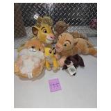 Disney Lion King Plush Lot Simba & Nala Stuffed Animals Bundle w/ Otter
