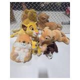Disney Lion King Plush Lot Simba & Nala Stuffed Animals Bundle w/ Otter