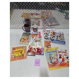 Disney Sesame Street Kids Books VHS Coloring Activity Lot Mickey Pooh Bambi Elmo