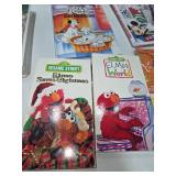 Disney Sesame Street Kids Books VHS Coloring Activity Lot Mickey Pooh Bambi Elmo