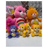 Care Bears Plush Toy Lot Large & Mini Figures Rainbow Star Vintage Style Bundle
