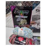 Huge Craft Supply Lot Engraving Art Sketch Kit Yarn Gold Leaf Sticks Dowels