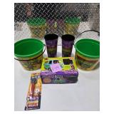 Teenage Mutant Ninja Turtles Scooby Doo Mystery Machine Buckets Cups Lot