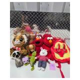 Sesame Street Elmo Dr Seuss Grinch Plush Stuffed Animals Kids Backpack Lot