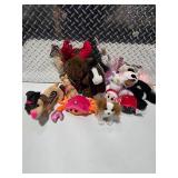 Large Plush Animal Stuffed Toy Lot Moose Horse Dog Unicorn TY Holiday Plush