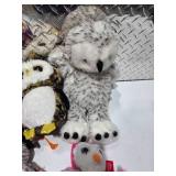 Ty Beanie Boo Plush Owl Lot Big Eye Stuffed Animals Fall Decor Woodland Bundle