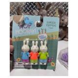 Easter Bunny Decor Figurine Lot Farmhouse Rabbits Spring Decorations Dog Figure