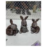 Easter Bunny Decor Figurine Lot Farmhouse Rabbits Spring Decorations Dog Figure