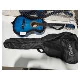 Full Size Acoustic Guitar Blue Burst w Gig Bag Beginner Student Starter