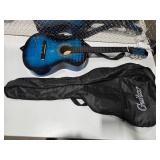 Full Size Acoustic Guitar Blue Burst w Gig Bag Beginner Student Starter