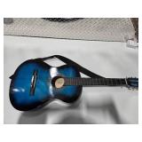 Full Size Acoustic Guitar Blue Burst w Gig Bag Beginner Student Starter