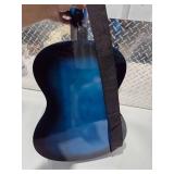 Full Size Acoustic Guitar Blue Burst w Gig Bag Beginner Student Starter
