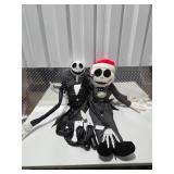 Nightmare Before Christmas Jack Skellington Plush Set Santa Hat Disney