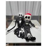 Nightmare Before Christmas Jack Skellington Plush Set Santa Hat Disney