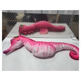 Giant Pink Seahorse Plush Oversized Body Pillow Stuffed Animal 3+ Ft