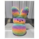 NEW Peeps Giant Plush Bunny Rainbow Easter Decor Large Stuffed Animal NWT
