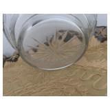 Vintage Glass Serving Bowl (10.5" D)