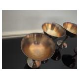 Set of Four Vintage Silver-Plated Champagne or Sherbet Goblets