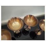 Set of Four Vintage Silver-Plated Champagne or Sherbet Goblets