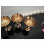 Set of Four Vintage Silver-Plated Champagne or Sherbet Goblets