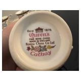 Queens by Rosina Bone China Tea Cups and Saucers "Cathay" Pattern (Set of 5)