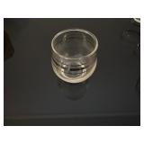 Vintage Mid Century Modern Glass with Gold Bands Footed Snifters (Set of 6)