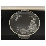 Decorative Glass Serving Trays - Christmas Design 13", Circular Dots 12"