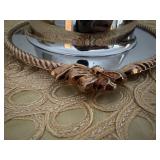 Onedia Stainless Steel with Gold Accents Serving Plate with Lid 6.5"