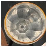 Vintage Crystal Water Goblets or Red Wine Glasses with Gold Trim (Qty 15)