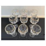 Vintage Crystal Wine Glasses (Qty 9)