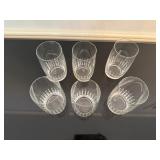 Vintage Cut Crystal Water Glasses Belfast Pattern (Qty 6)