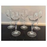 Vintage Schott-Zwiesel Celebration Pattern Crystal Cut Wine Glasses (Qty 5)