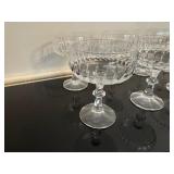Vintage Schott-Zwiesel Tango Pattern Cut Crystal Champagne or Tall Sherbet Glasses (Qty 12)