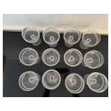 Vintage Schott-Zwiesel Tango Pattern Cut Crystal Champagne or Tall Sherbet Glasses (Qty 12)